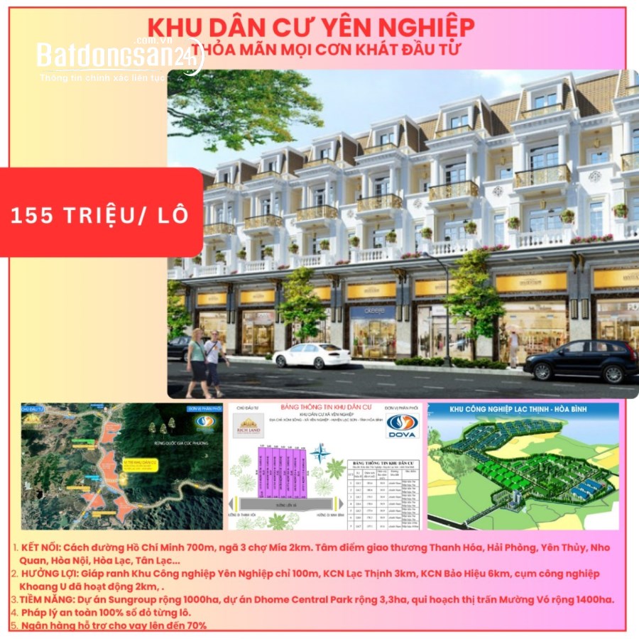 🔔Duy nhất chỉ 155 triệu - 197triệu Quý khách hàng đã sở hữu lô đất đẹp tại Hoà Bình