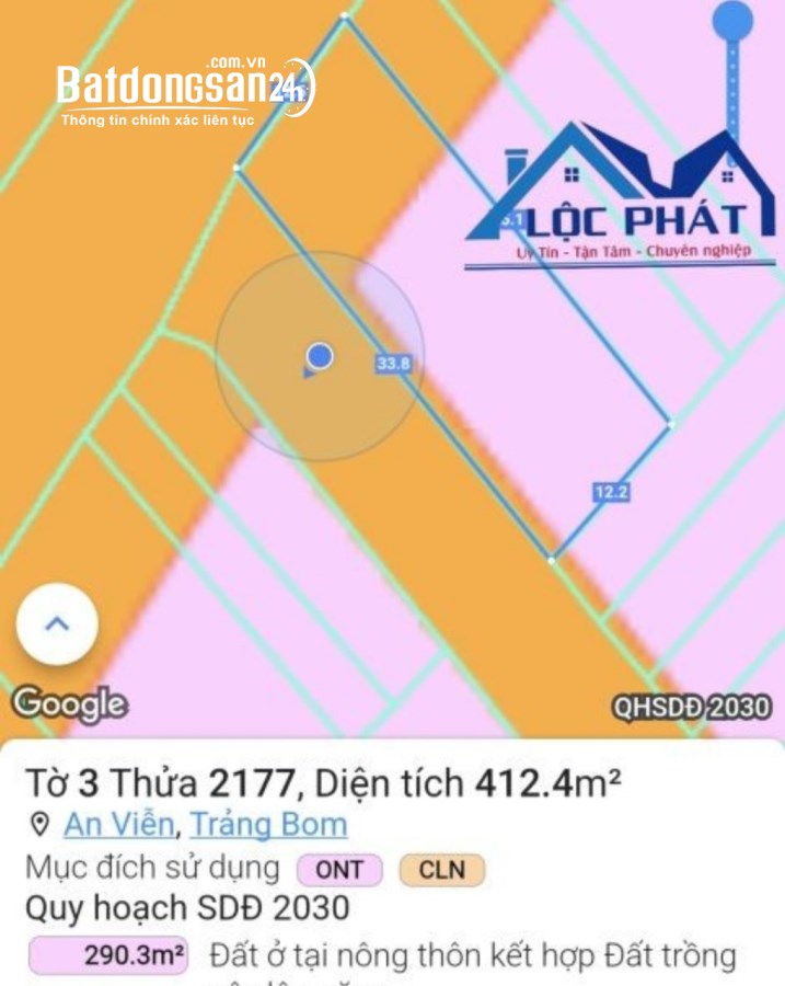 Bán đất Đường Trảng Bom, Xã An Viễn, Huyện Trảng Bom
