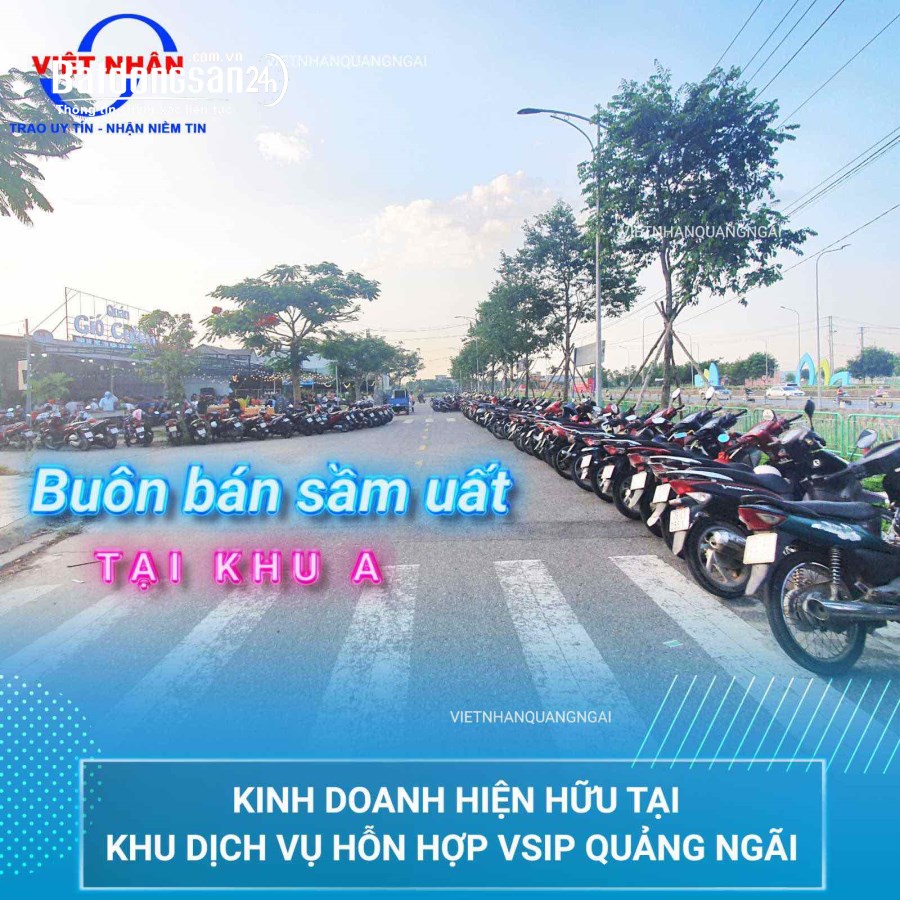 Bán nhanh 2 lô liền kề 152m2 Khu dịch vụ hỗn hợp VSIP Quảng Ngãi giá ưu đãi 
