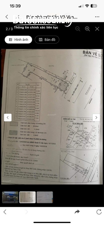 Bán nhà mặt phố Đường Võ Văn Hát, Phường Long Trường, TP Thủ Đức (Quận 9)