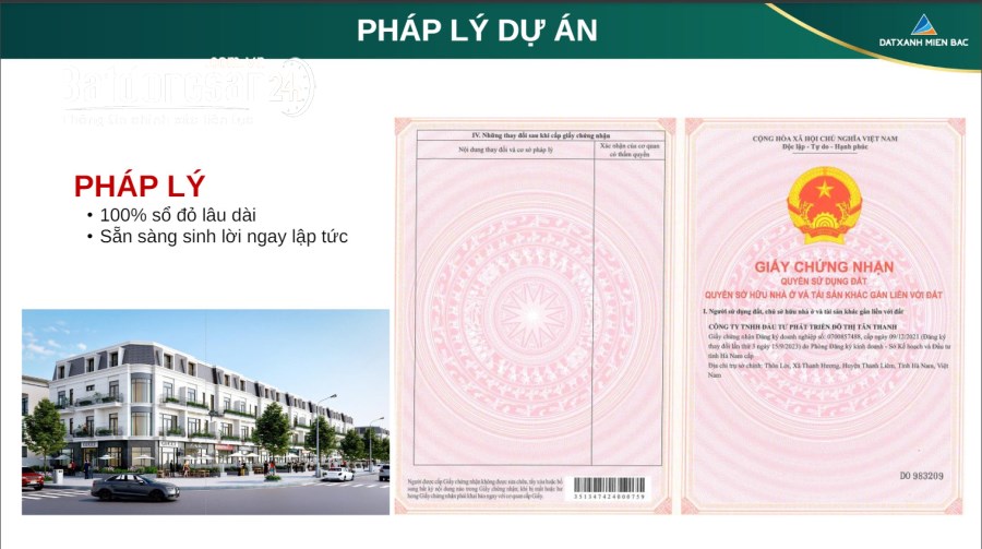 Bán đất nền phân lô Khu đô thị Thanh Hà, Đường Quốc lộ 1A, Huyện Thanh Liêm