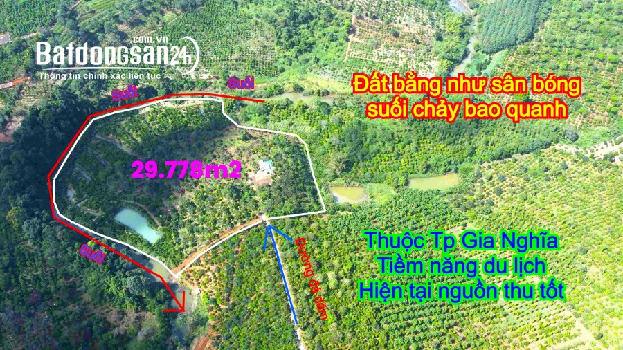 View suối lớn giá rẻ tại thành phố Gia Nghĩa - Gần đoạn mở cao tốc Đắk R'moan