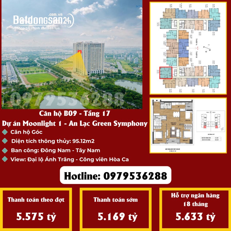 Bán căn 3 phòng ngủ,căn góc view thoáng, giá hấp dẫn nhất dự án