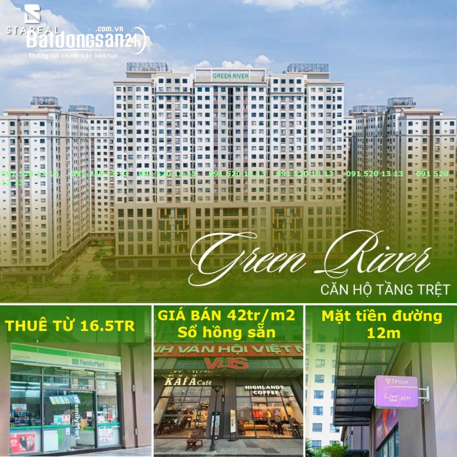 THUÊ TỪ 16.5 TRIỆU, BÁN 5,7 TỶ CĂN HỘ Ở + KINH DOANH 151-183m2 GREEN RIVER Q8, VAY 80