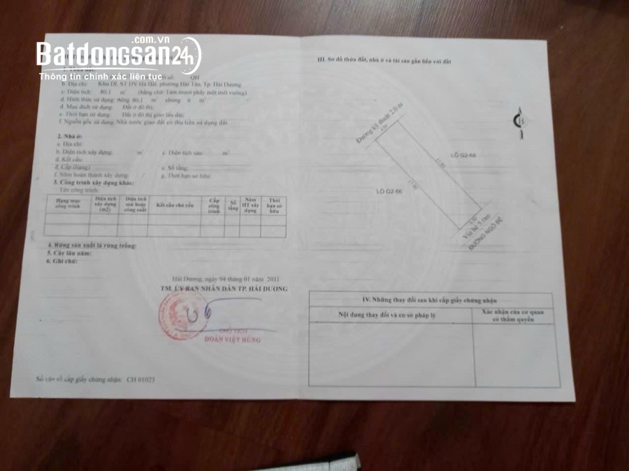 Bán đất mặt phố Ngô Bệ, Đông Nam Cường, TP HD, 80.1m2, mt 4.5m, đường 17.5m, giá ok