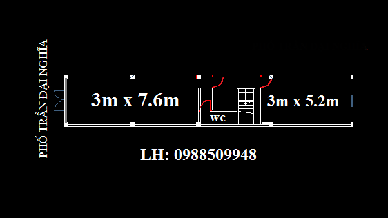 Cho thuê Tầng 1 mặt phố Trần Đại Nghĩa, Ph. Bách Khoa, Q. Hai Bà Trưng, Hà Nội (50M2)