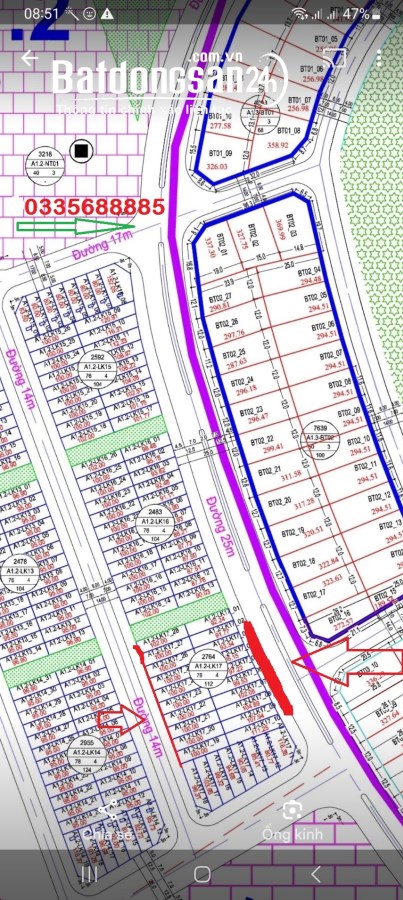 BÁN LÔ LIỀN KỀ A1.2 CỰC ĐẸP KĐT THANH HÀ- giá đầu tư