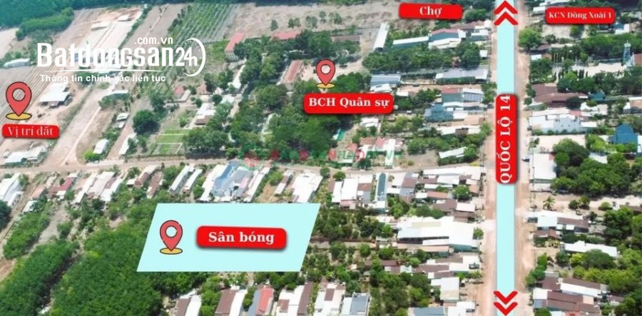 Đất nền KDC Tân Thành Đồng Xoài giá cực sốc chỉ hơn 2tr/m2