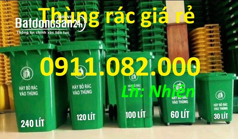  Thùng rác nhựa bán chạy nhất miền tây, thùng rác 120l 240l 660l, thùng rác giá tốt