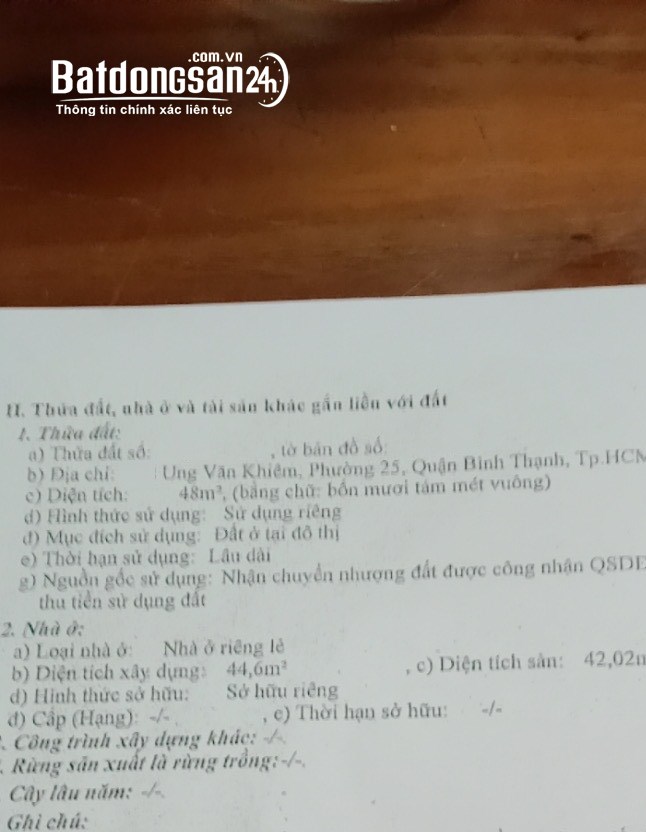 Bán nhà mặt tiền Ung Văn Khiêm, P25, Bìn Thạnh.DT:4,1x14, 1 trệt 1 lửng, giá:14 tỷ