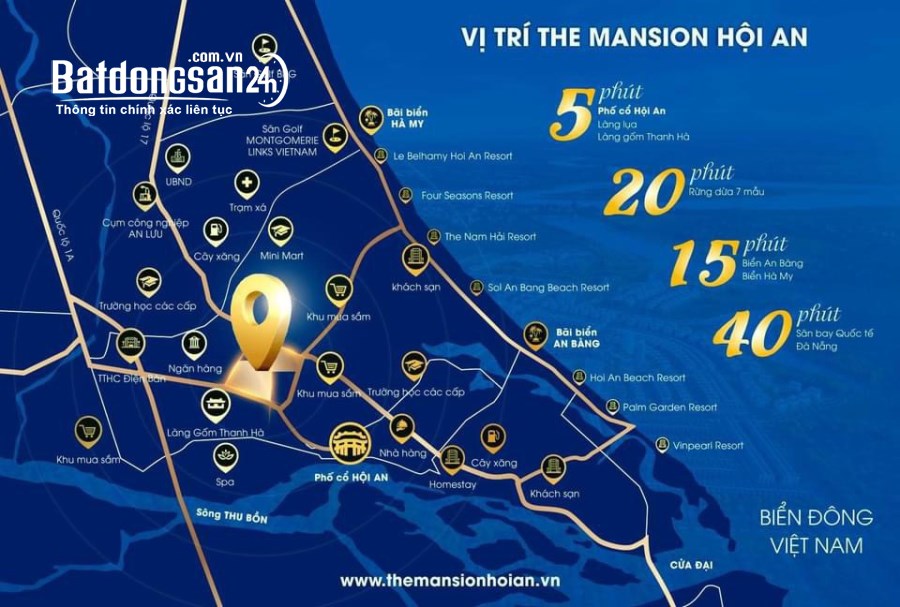 ĐẤT VÀNG SIÊU SỐT NẰM NGAY CẠNH PHỐ CỔ HỘI AN - CHIẾT KHẤU ĐẾN 10%