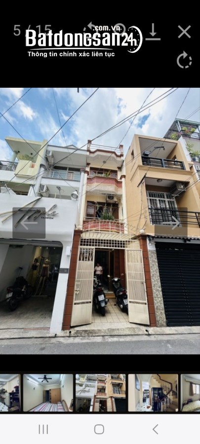 Nhà hẻm xe hơi , 50m2 , 4 lầu , Phú Nhuận , giá 9.5 tỷ .