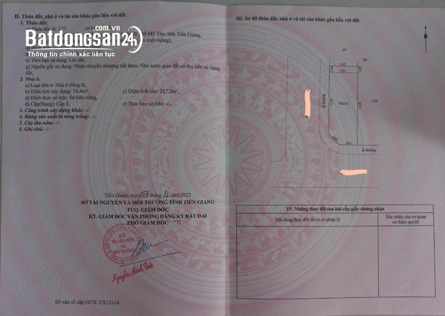 Bán nhà Đường Quốc lộ 60, Mỹ Thạnh Hưng , Phường 6 , Tp Mỹ Tho