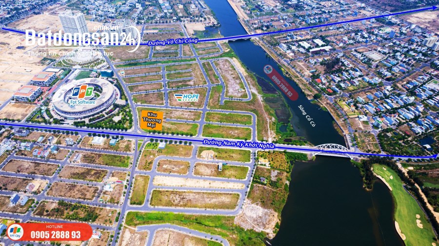 Bán đất mặt tiền đường chính Nam Kỳ Khởi Nghĩa khu FPT City Đà Nẵng giá đầu tư 43tr/m