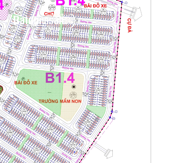 Bán Liền Kề B1.4 Góc vườn hoa Kđt Thanh Hà, Hà Đông