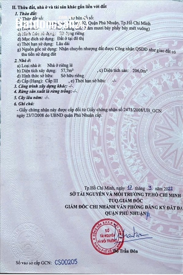 Bán nhà mặt tiền Trường Sa, P2, Phú Nhuận. Dt:4,5x13, 1tr3l, giá:27 tỷ