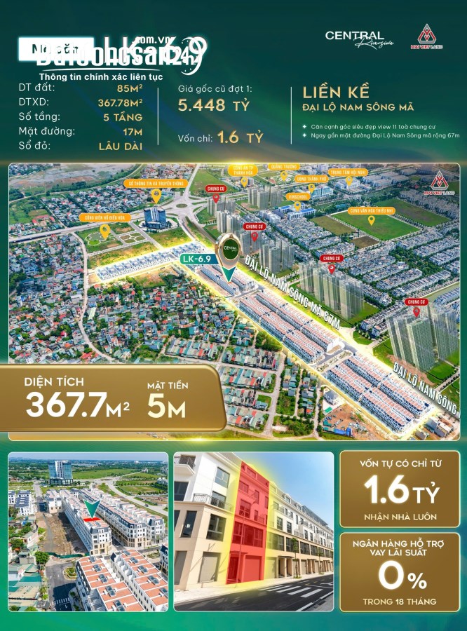 Bán nhà mặt phố Đường Nguyễn Hoàng, Xã Đông Hải, TP Thanh Hoá