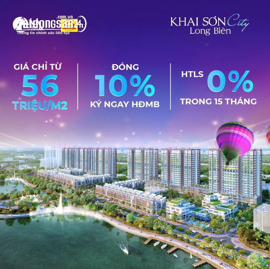 BÁN CĂN HỘ CHUNG CƯ DỰ ÁN KHAI SƠN CHIẾT KHẤU CAO - ĐÓNG 10% KÝ NGAY HĐMB - HTLS 0% T