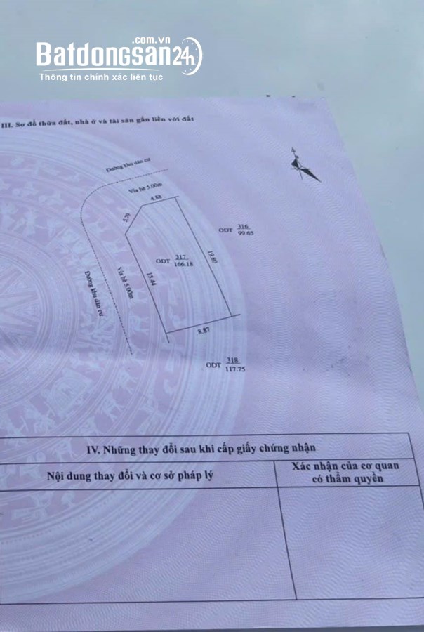 Bán lô góc KĐT Việt Hòa, ph Việt Hòa, TP HD, 166.18m2, 2 mặt đường, vỉa hè 5m rộng rã