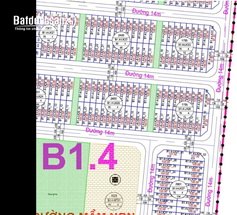 Bán đất nền phân lô B1.4 HH1 Thanh Hà Mường Thanh , Đường 21B, Quận Hà Đông