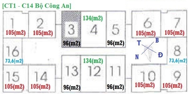 Cho thuê căn hộ chung cư C14 - Bộ Công An, Đường Tố Hữu, Quận Nam Từ Liêm