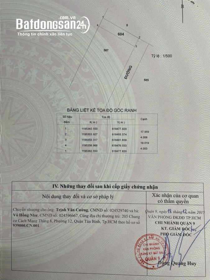 Bán đất Đường Tam Đa, Phường Trường Thạnh, TP Thủ Đức (Quận 9)