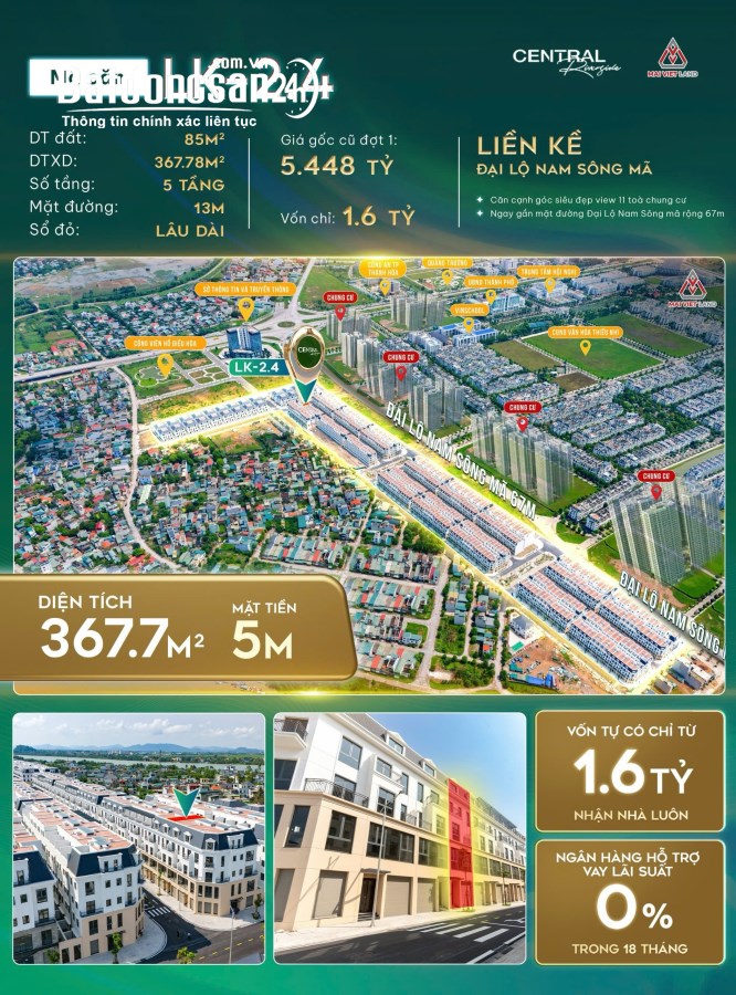 Bán nhà mặt phố Đường Nguyễn Thiếp, Xã Đông Hải, TP Thanh Hoá