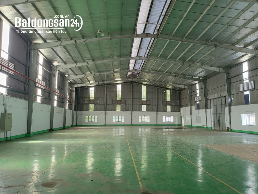 Cho thuê 1700m2 Đất + Xưởng Bến cát giá 75 triệu, Nền EPOXY , PCCC Vách tường