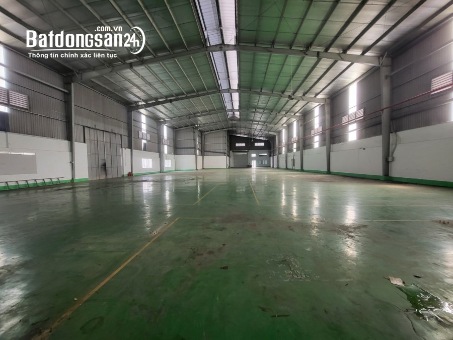 Cho thuê 1700m2 Đất + Xưởng Bến cát giá 75 triệu, Nền EPOXY , PCCC Vách tường