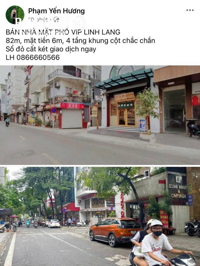 Bán nhà mặt phố Đường Linh Lang, vip Quận Ba Đình