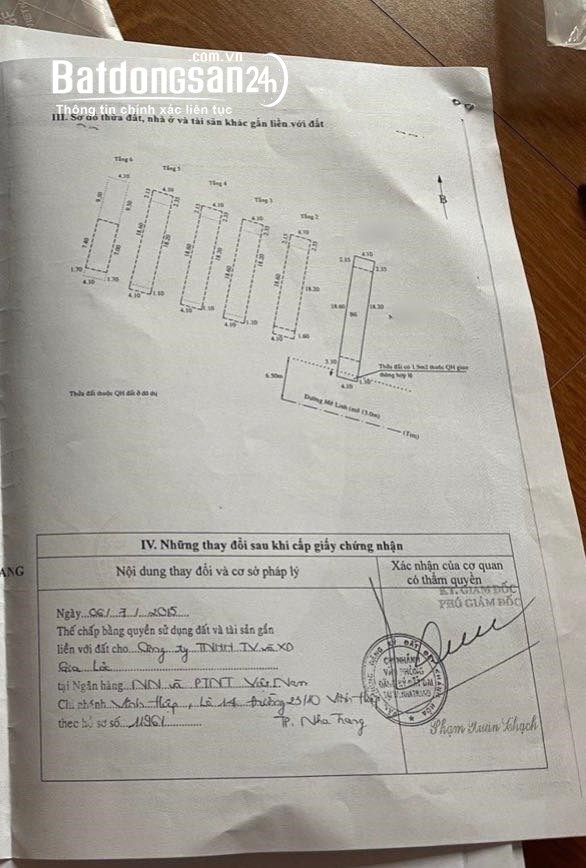 TL18 Bán khách sạn mặt tiền đường Mê Linh Tân Lập gần biển và chợ Xóm Mới