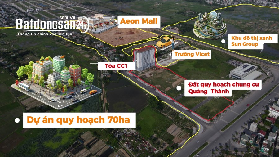 Bán căn hộ chung cư Đường Võ Nguyên Giáp, Xã Quảng Thành, TP Thanh Hoá