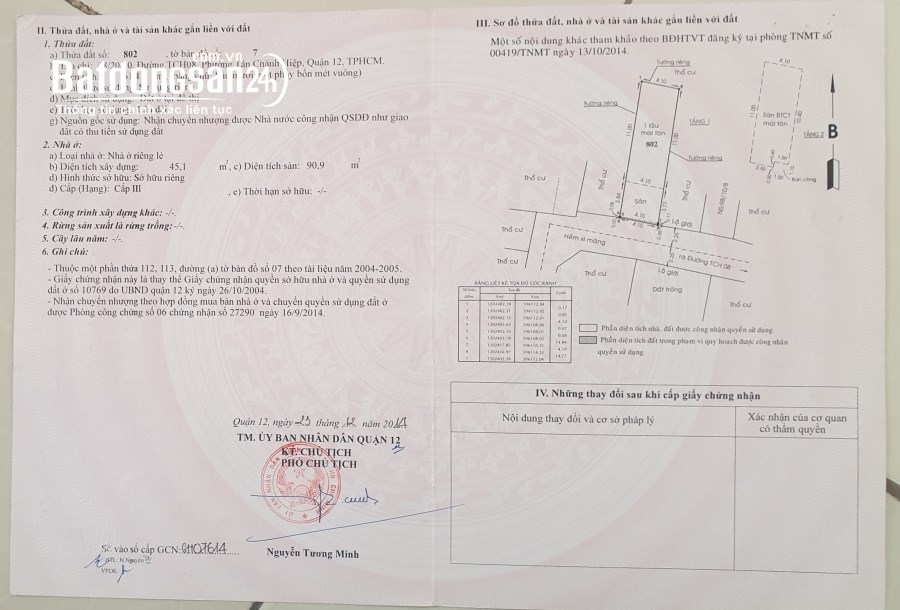 CHÍNH CHỦ bán nhà gấp, 1Trệt 1Lầu, giá mềm, Tân Chánh Hiệp 08, Quận 12, HCM