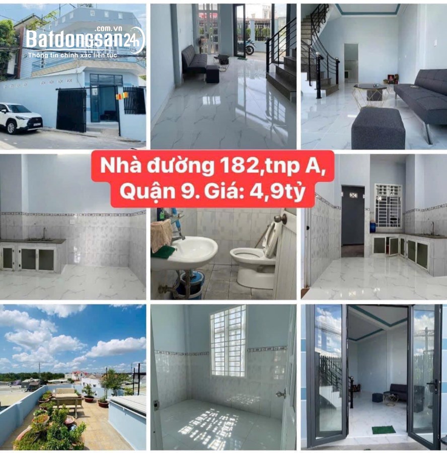 Bán nhà Đường 182, Phường Tăng Nhơn Phú A, TP Thủ Đức (Quận 9)