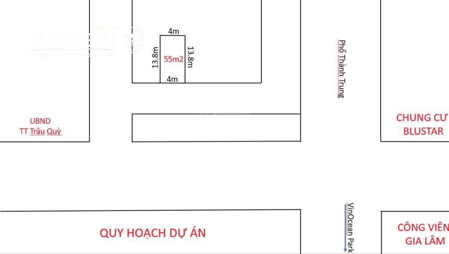 Bán gấp:lô đất 55m2 đường nhựa 5m sát trường học các cấp,Cửu Việt 2/Trâu Quỳ.09828528