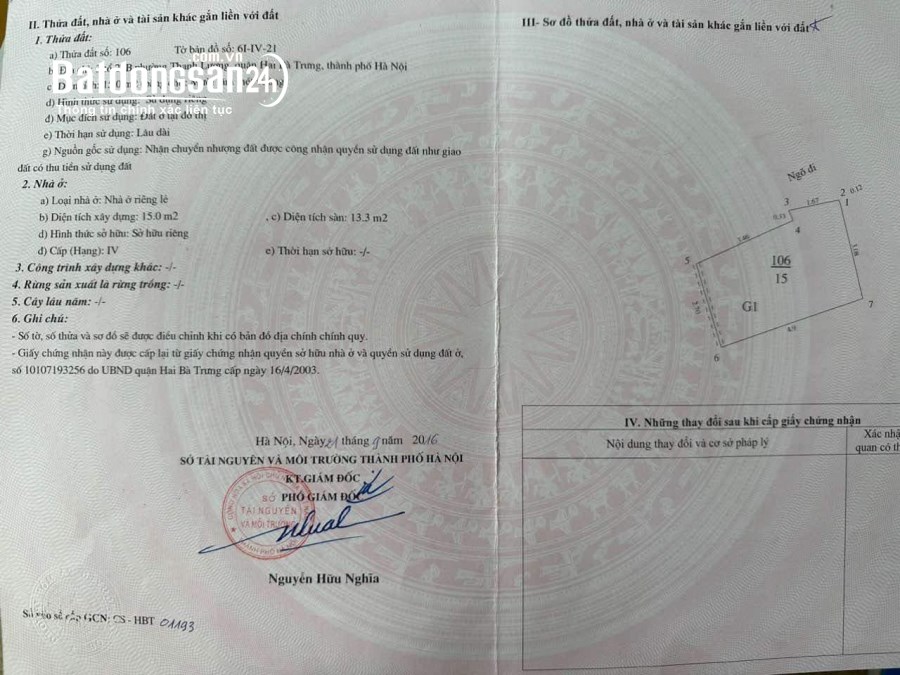 Bán nhà Đường Minh Khai, Phường Minh Khai, Quận Hai Bà Trưng