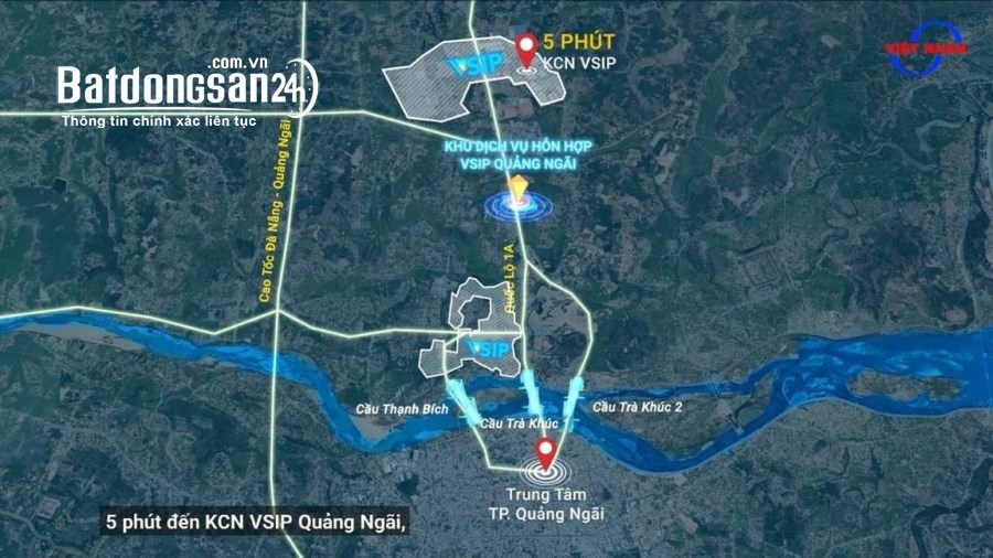  Khu dịch vụ hỗn hợp VSIP  Quảng Ngãi 132m2 giá 1,050 triệu 