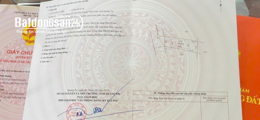 Bán đất Đường Số 9, Xã Vĩnh Hòa, Huyện Vĩnh Linh