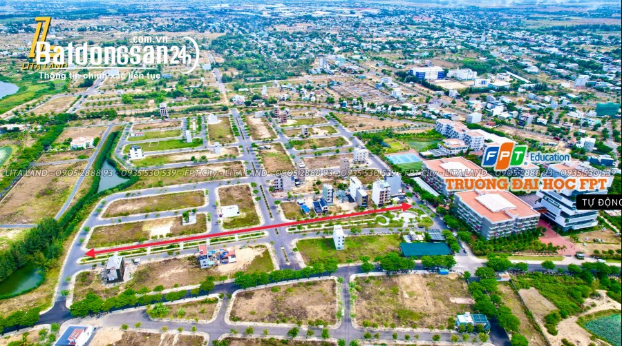 Tổng hợp đất nền vị trí đẹp kinh doanh sát trường Đại Học FPT City Đà Nẵng