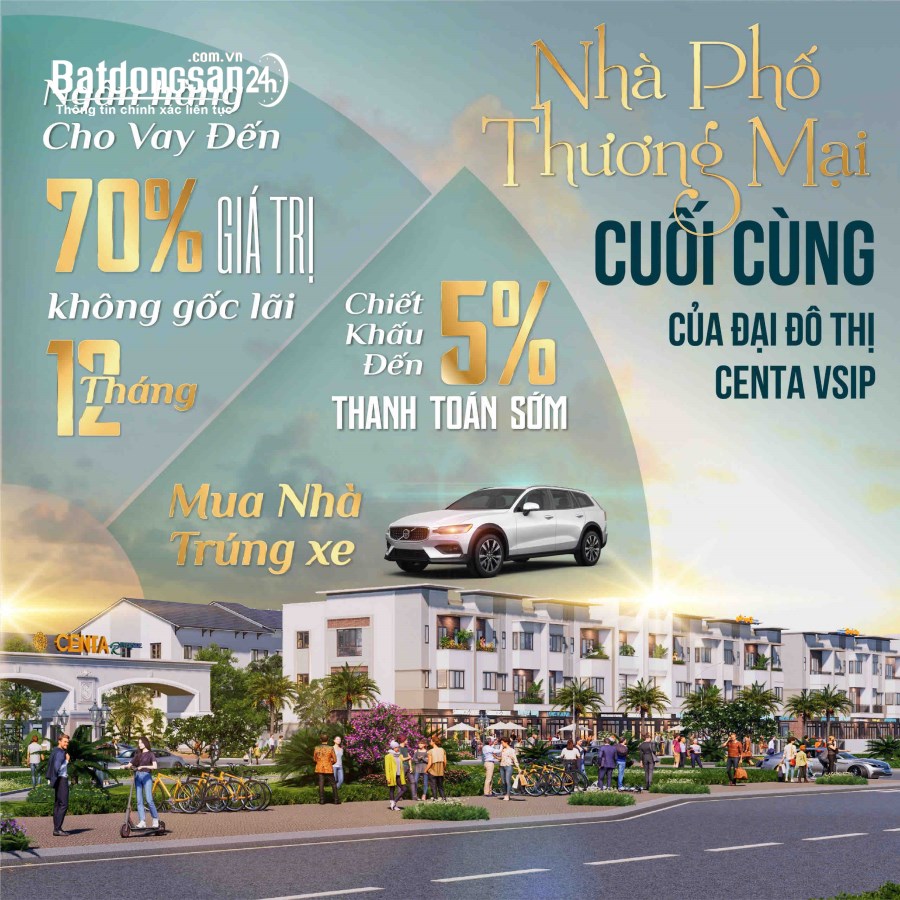 Quỹ căn shophouse thương mại Centa Riverside cuối cùng, Hữu Nghị, TP Từ Sơn