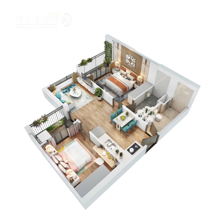 Chủ nhà nhờ bán căn 2PN mới toanh bên SA5 Vinhomes Smart City với giá 3,8 tỷ bao phí