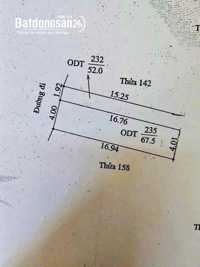 Bán đất ngõ đường Nguyễn Lương Bằng, ph Thanh Bình, TP HD, 67.5m2, mt 4m, ngõ oto