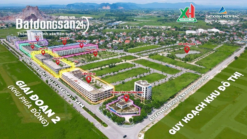 Nhà liền kề 4 Tầng trục đường Kinh Doanh tại KĐT Xuân Hưng, TP Thanh Hóa