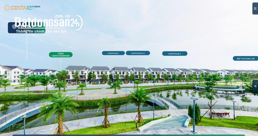 Mở Bán!! Phân khu Shopvillas Lake View cuối cùng tại Centa Riverside VSIP giá gốc CĐT
