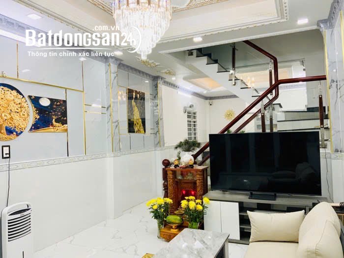 BÁN NHÀ ĐẸP FULL NỘI THẤT 3 TẦNG - 4PN - ĐƯỜNG NHỰA 8M ĐÀO TÔNG NGUYÊN, NHÀ BÈ