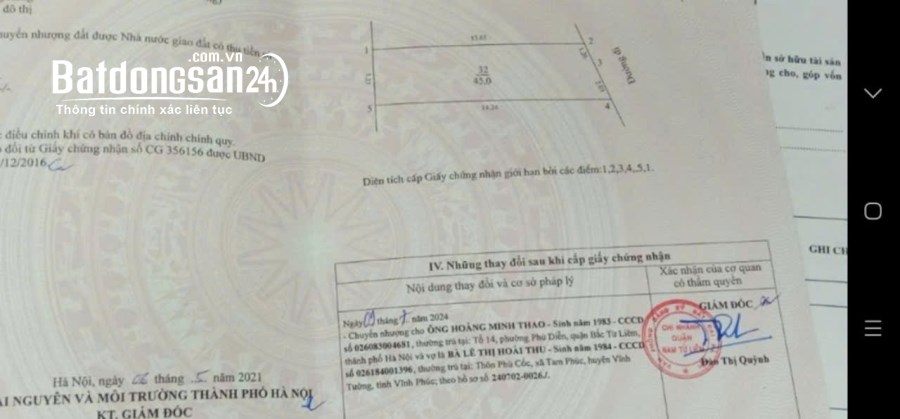 Bán 45m2 mặt đường Tu Hoàng, ngay cổng trường Phenika, kinh doanh,vỉa hè rộng. Lh 038