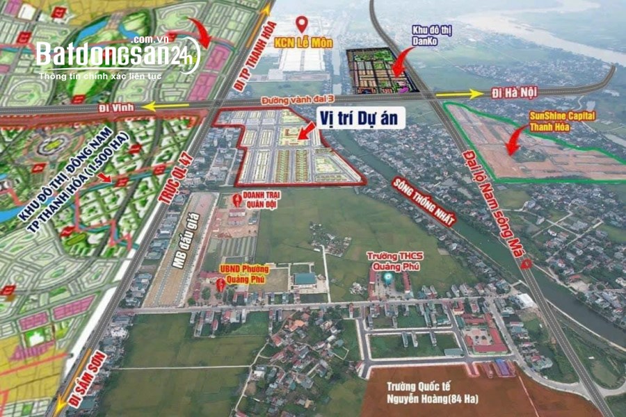 Bán đất nền phân lô Xã Quảng Phú, TP Thanh Hoá
