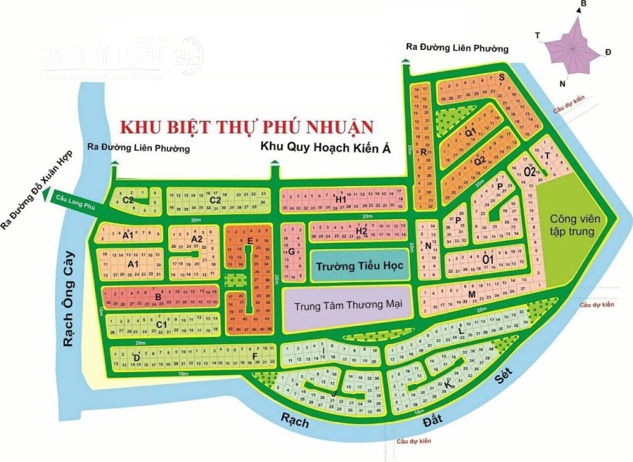 Bán đất KDC Phú Nhuận - Phước Long B, Đường Liên Phường, TP Thủ Đức , 311m2 , 50tr/m2