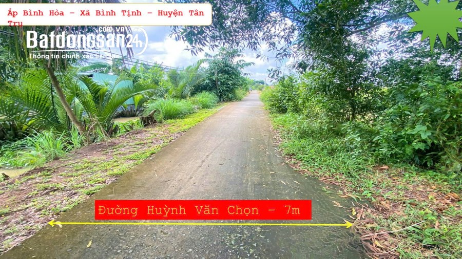 LÔ ĐẤT MẶT TIỀN ĐƯỜNG NHỰA, Xã Bình Tịnh, Huyện Tân Trụ, 4,4tr/m2