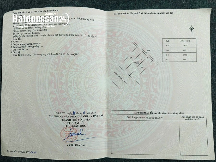 Bán đất Đường Nguyễn Tất Thành, Phường Khai Quang, Tp Vĩnh Yên